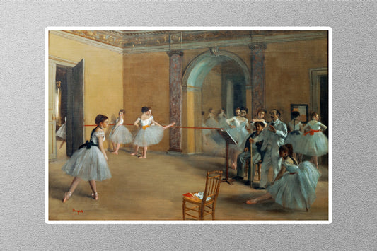 The Dance Foyer at the Opera on the rue Le Peletier Edgar Degas Sticker