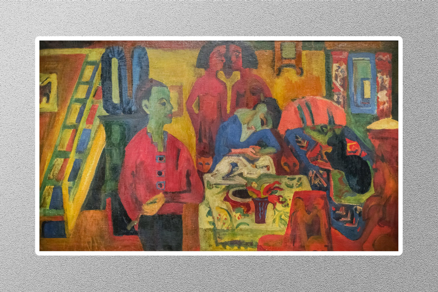 Interior with Mahler Ernst Ludwig Kirchner Sticker