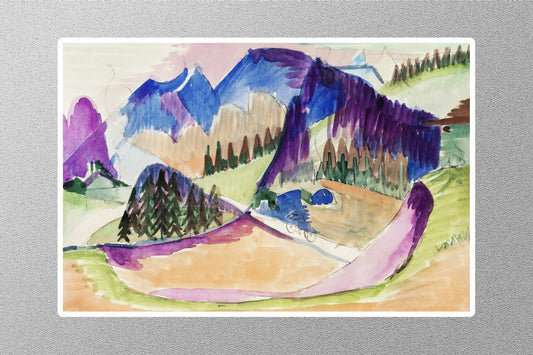 Mountain Landscape Ernst Ludwig Kirchner Sticker