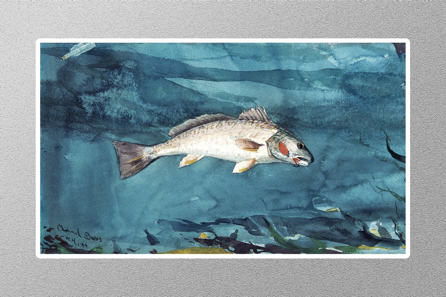 Channel Bass Winslow Homer Sticker