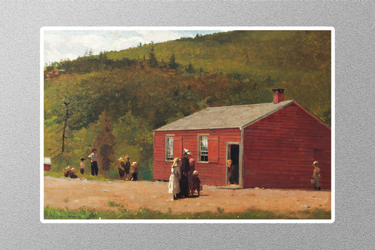 School Time Red Schoolhouse Winslow Homer Sticker