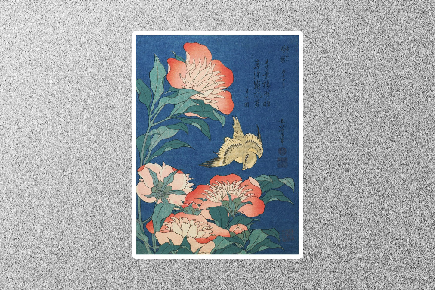 Asian Floral Canvas Sticker