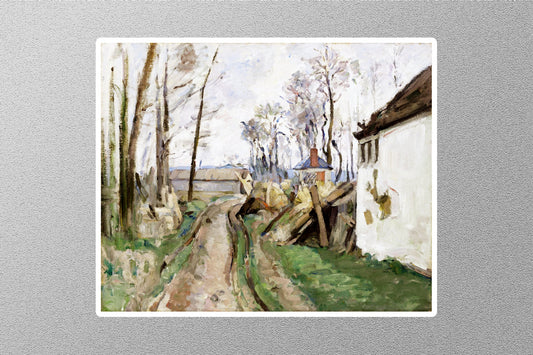 A Village Road near Auvers Sticker