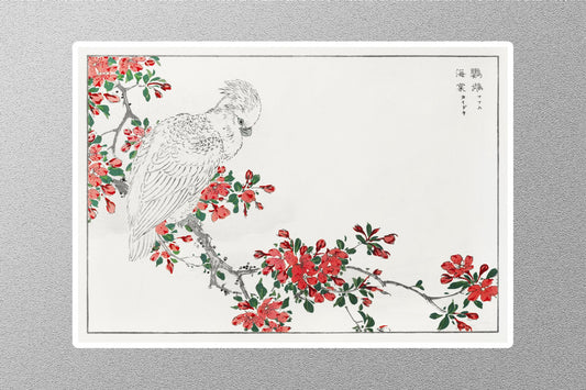 Parrot Upon A Blooming Tree Sticker