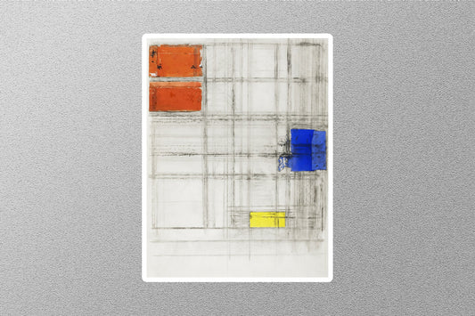 Piet Mondrian Art Print Composition Sticker