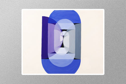 Blue Grey Violet Abstract Sticker