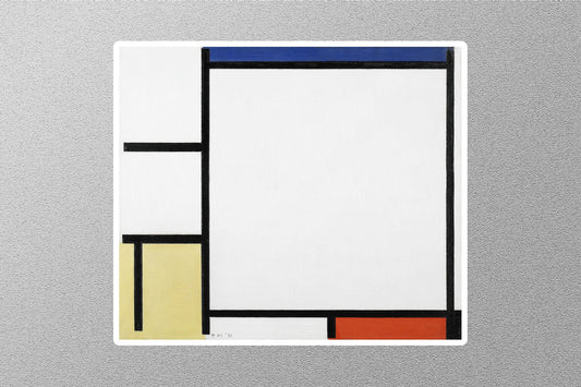 Composition with Blue Red and Yellow Sticker