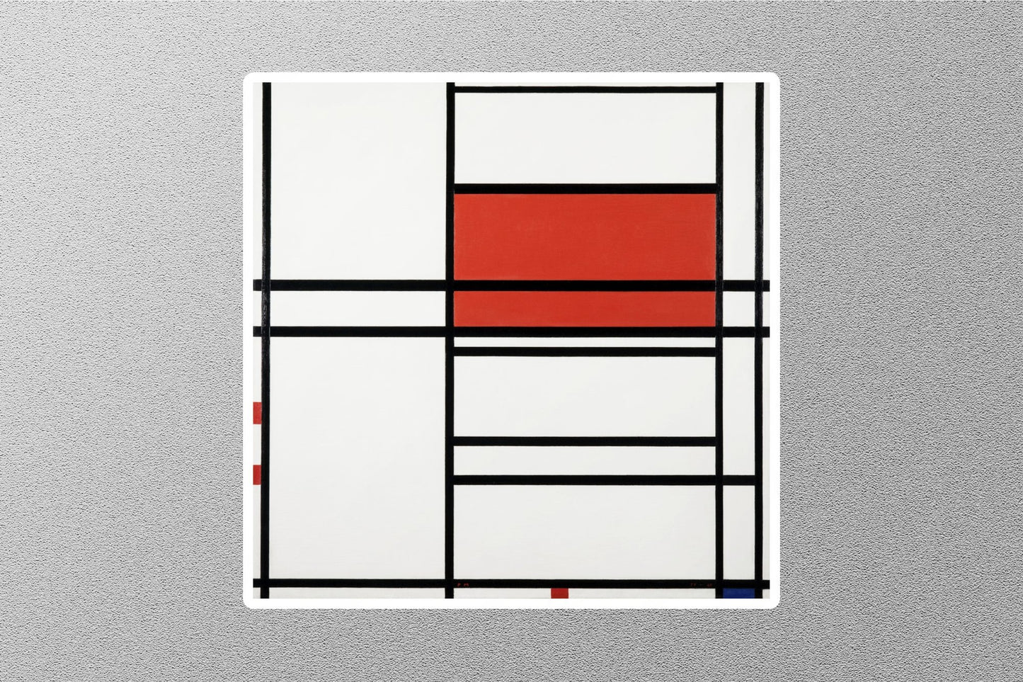 Composition of Red and White Sticker