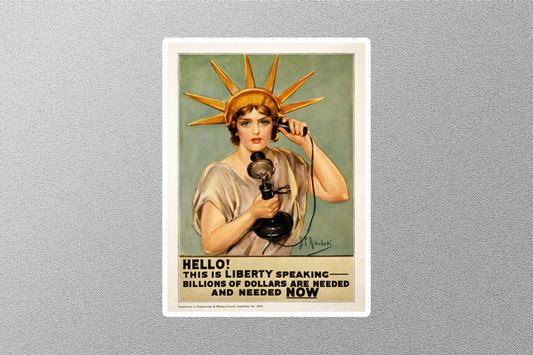 Buyenlarge Hello! This is Liberty Speaking Sticker