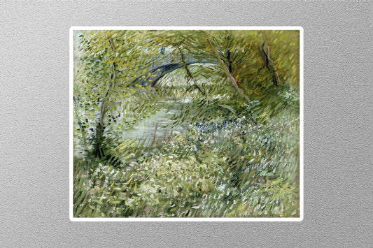 River Bank in Springtime Sticker