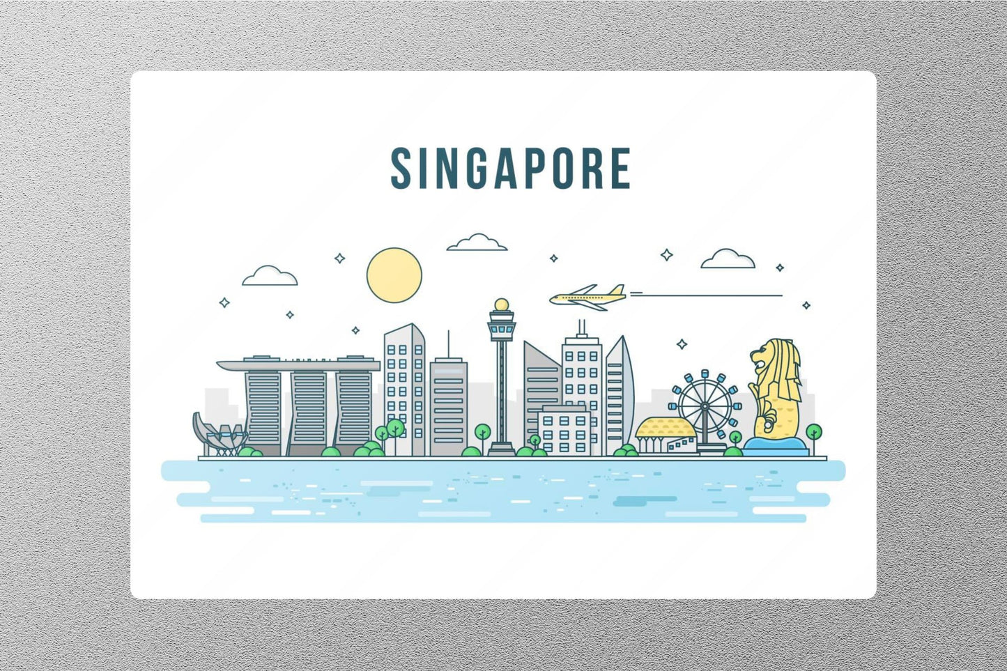 Wholesale Singapore 2 Travel Sticker