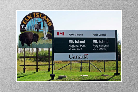 Wholesale Elk Island Canada Travel Sticker