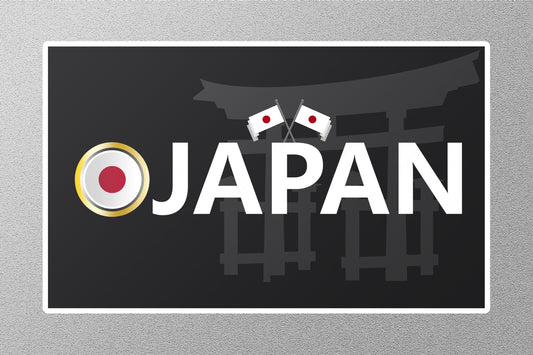 Japan Flag 2 Travel Sticker