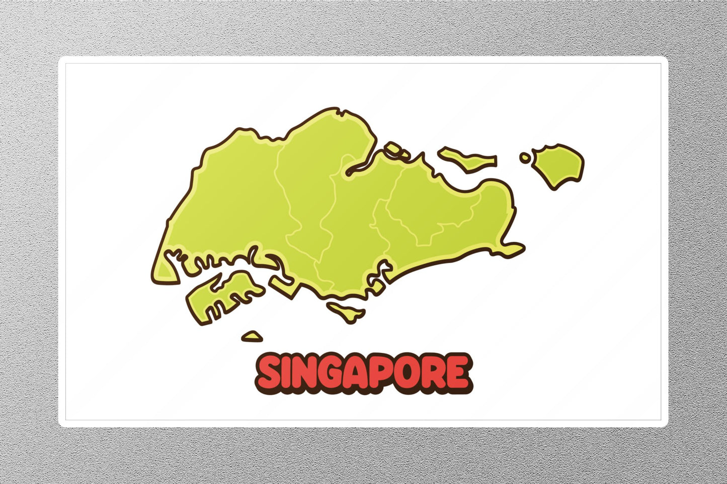 Wholesale Singapore Map Travel Sticker