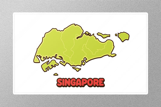 Wholesale Singapore Map Travel Sticker