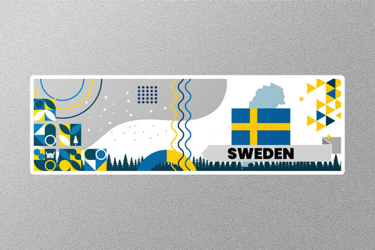 Sweden Flag 3 Travel Sticker