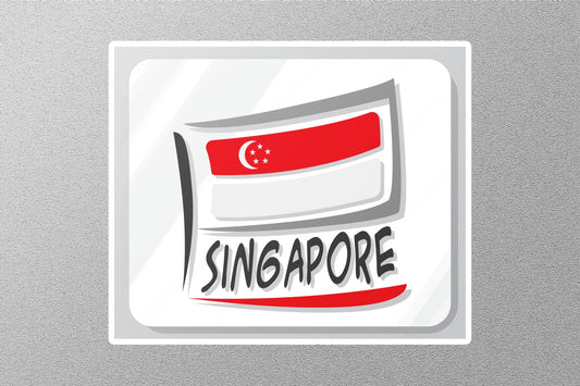 Singapore Flag Travel Sticker