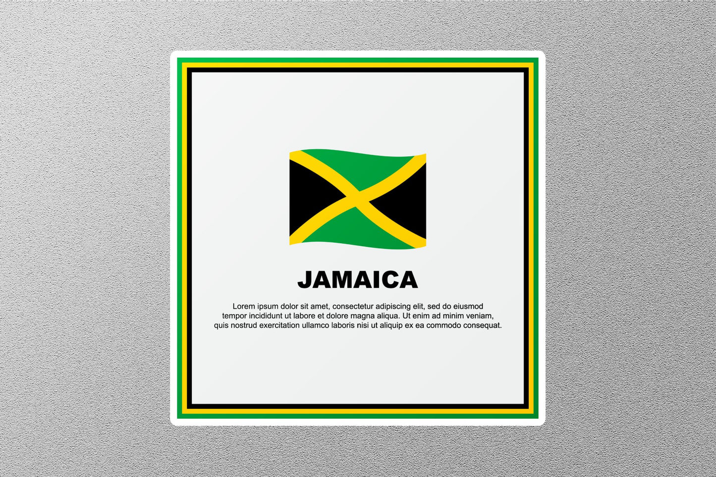 Jamaica Flag 2 Travel Sticker