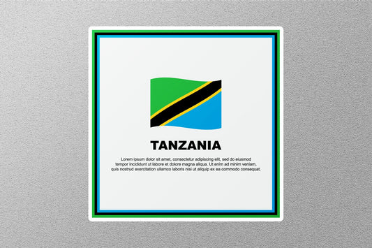 Tanzania Flag 4 Travel Sticker