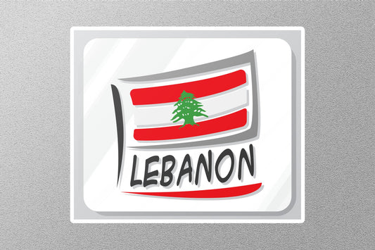 Lebanon Flag 2 Travel Sticker