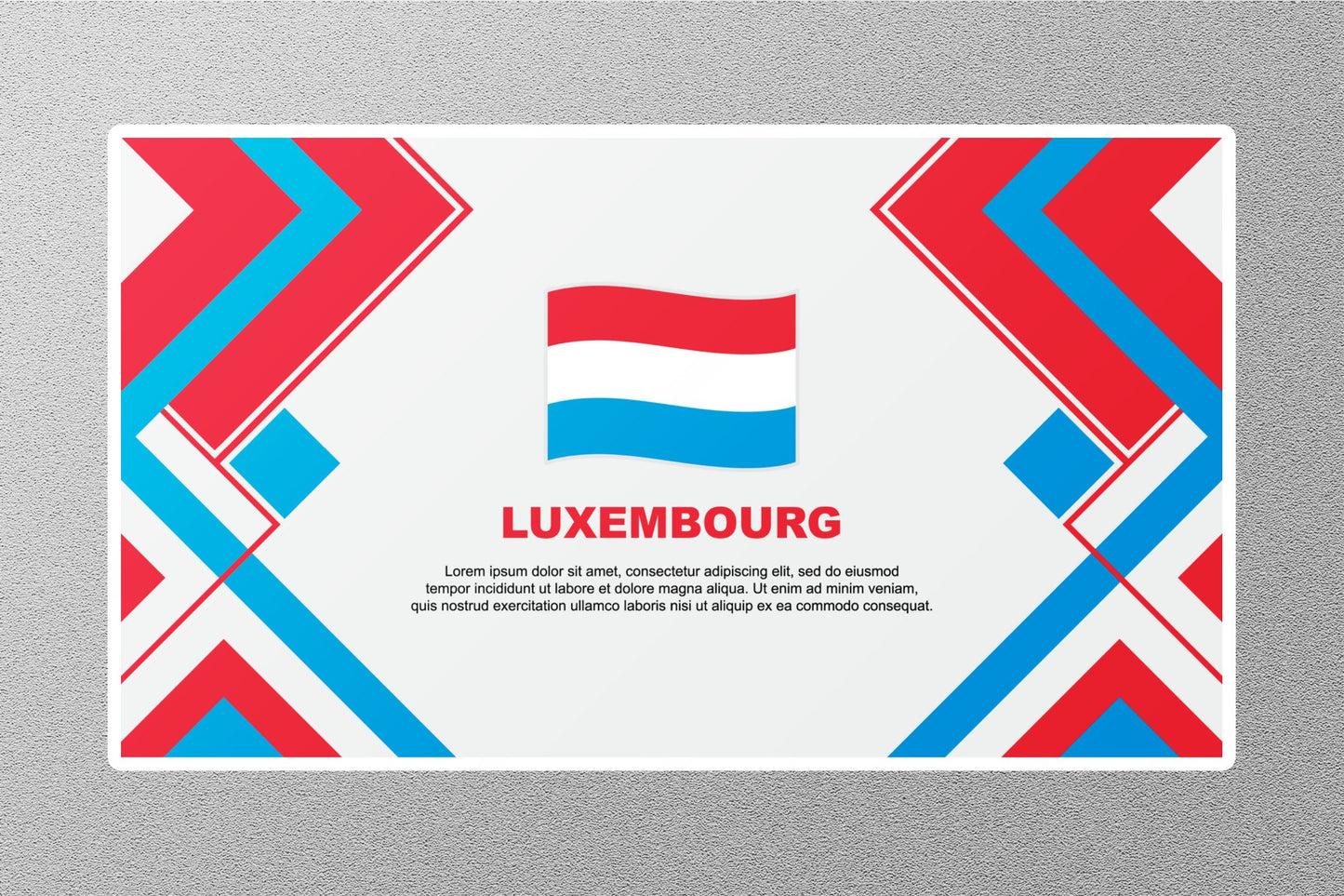 Luxembourg Flag Travel Sticker