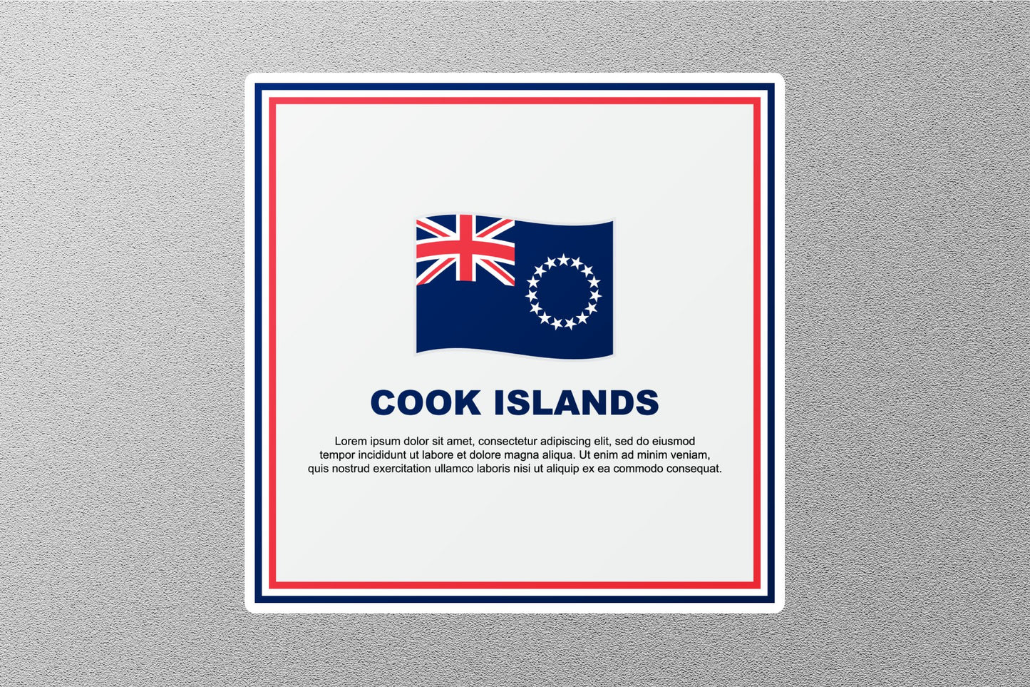 Cook Island Flag 2 Travel Sticker
