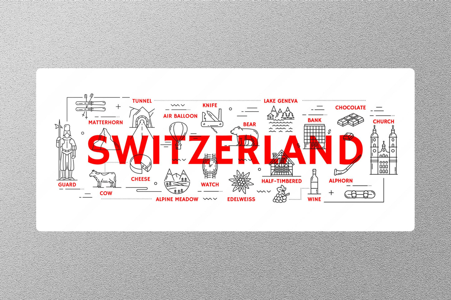 Wholesale Switzerland 4 Travel Sticker