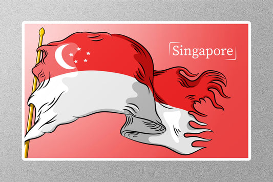 Singapore Flag 5 Travel Sticker