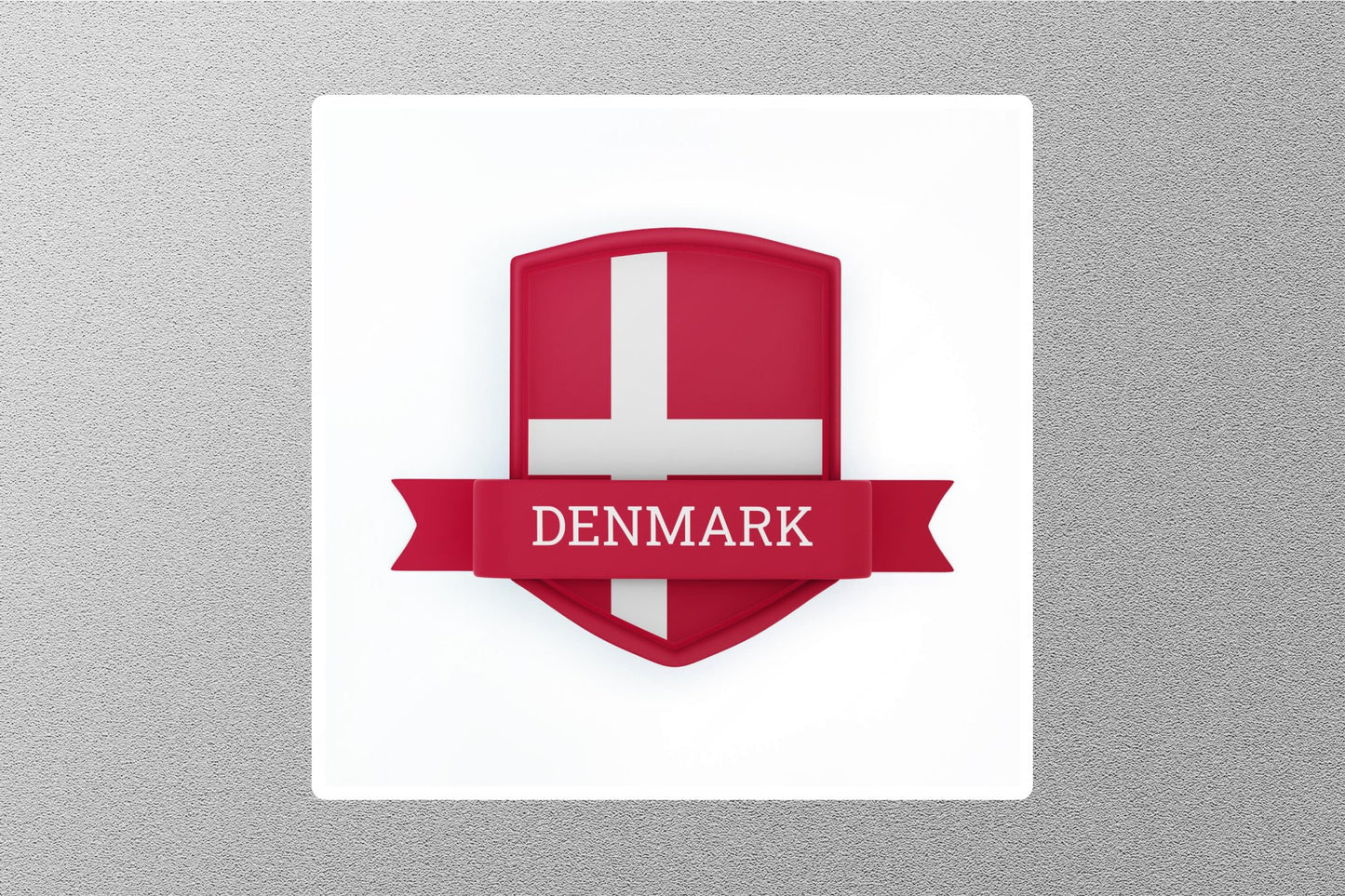 Denmark Flag Badge Travel Sticker