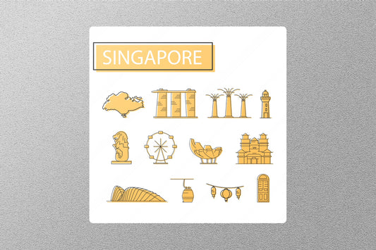 Wholesale Singapore 3 Travel Sticker