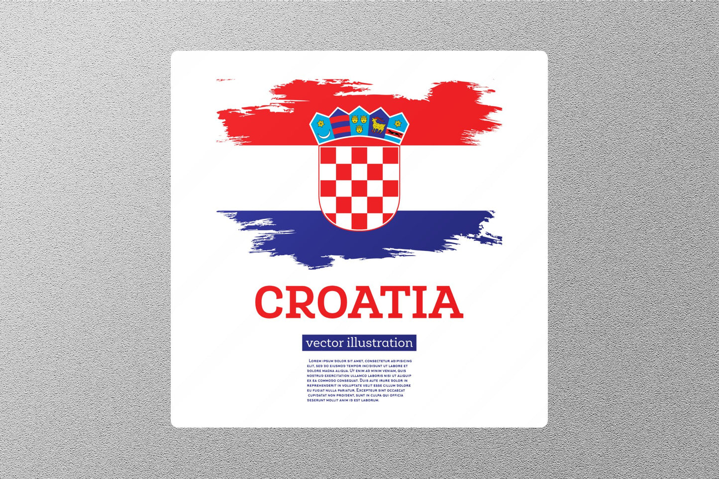 Wholesale Croatia Badge Travel Sticker
