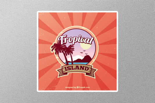 Wholesale Tropical Island Travel Sticker