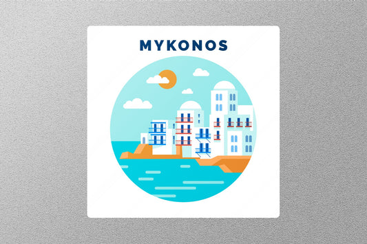 Wholesale Mykonos Beach Travel Sticker