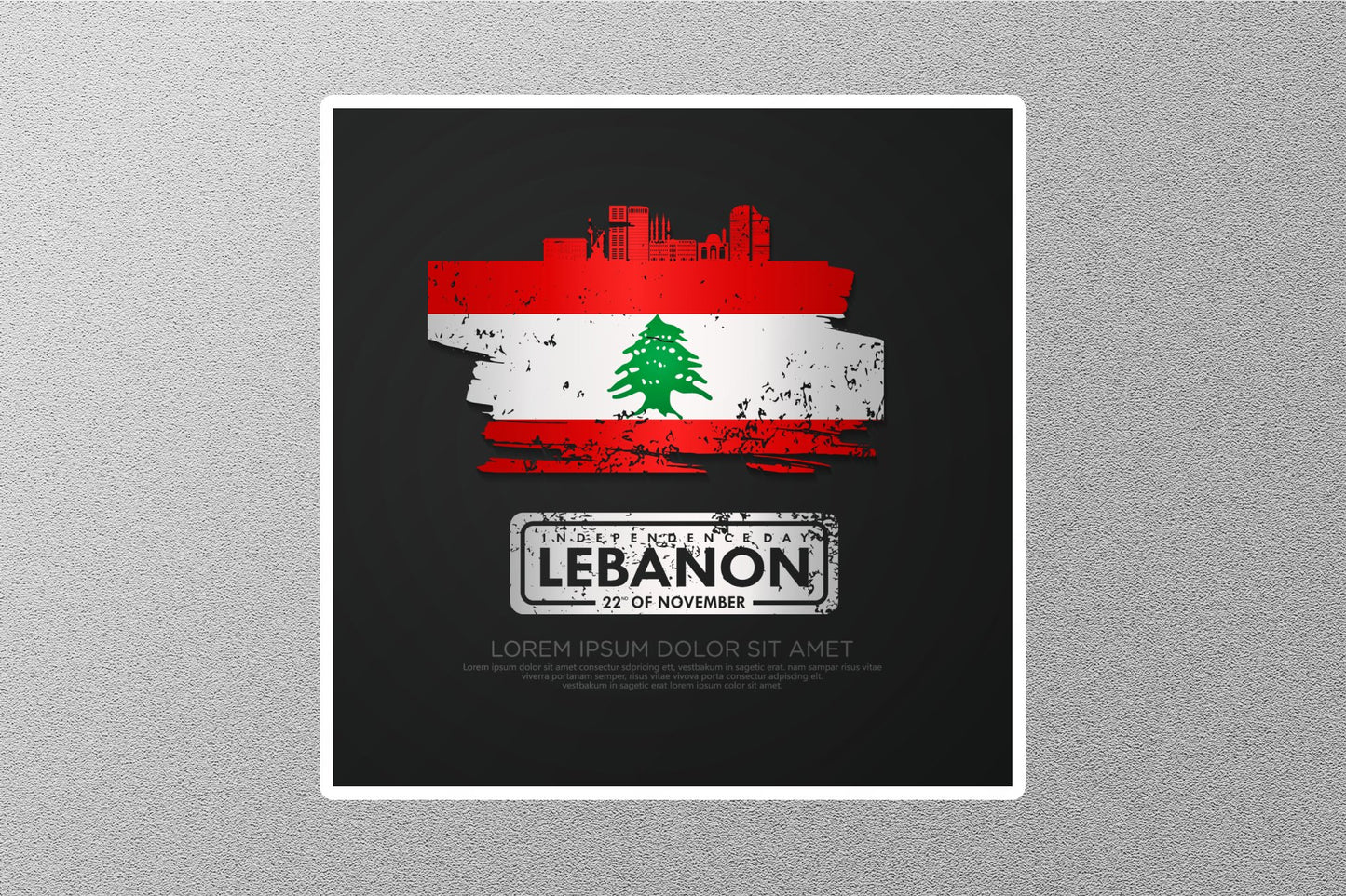 Wholesale Independence Day Lebanon Travel Sticker