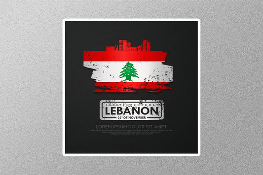 Wholesale Independence Day Lebanon Travel Sticker