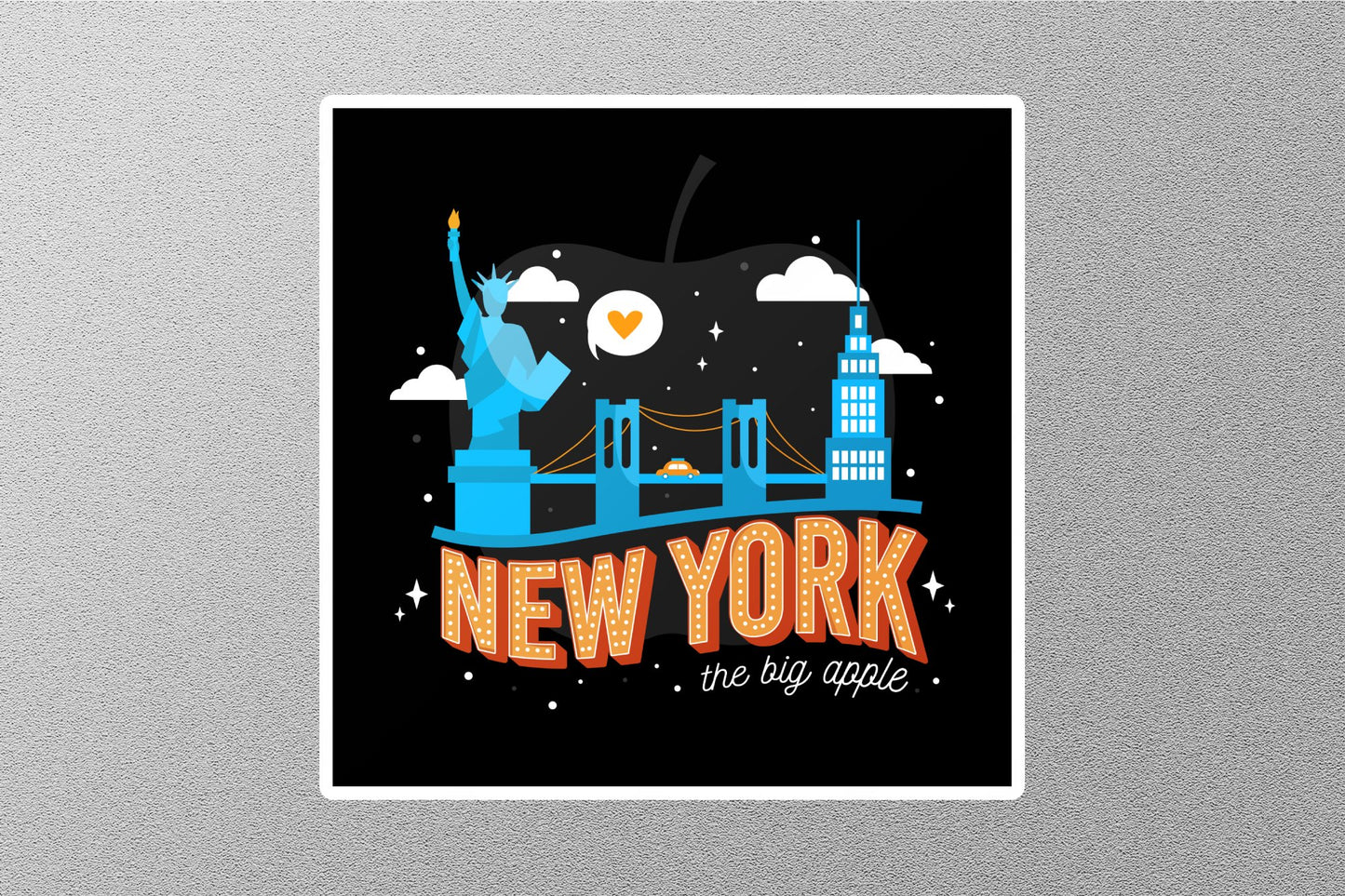 New York The Big Apple Travel Sticker