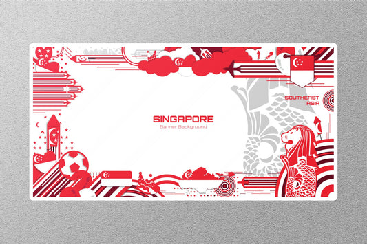 Wholesale Singapore Southeast Asia Travel Sticker