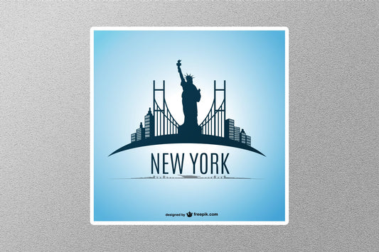 New York 2 Travel Sticker