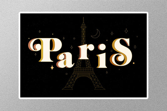 Wholesale Paris Night View Travel Sticker