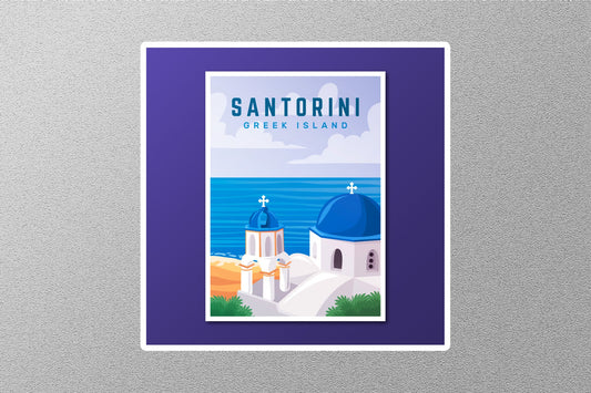 Santorini Greek Island Travel Sticker