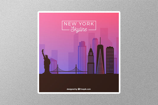 New York Skyline Travel Sticker