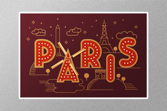 Wholesale Paris City Travel Sticker