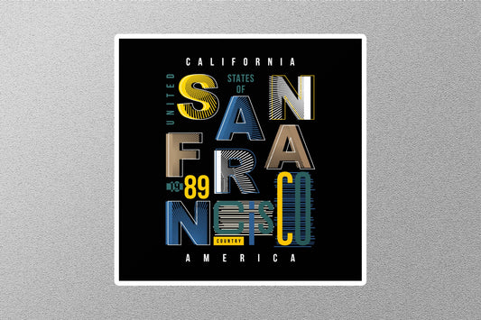 California San Francisco Travel Sticker