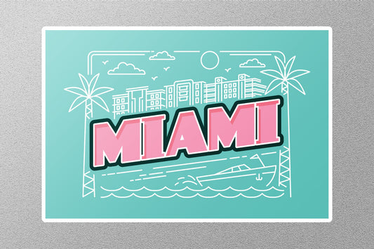Wholesale Miami 4 Travel Sticker