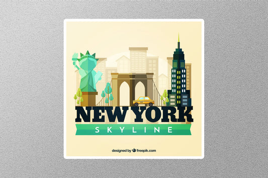 New York Skyline 2 Travel Sticker