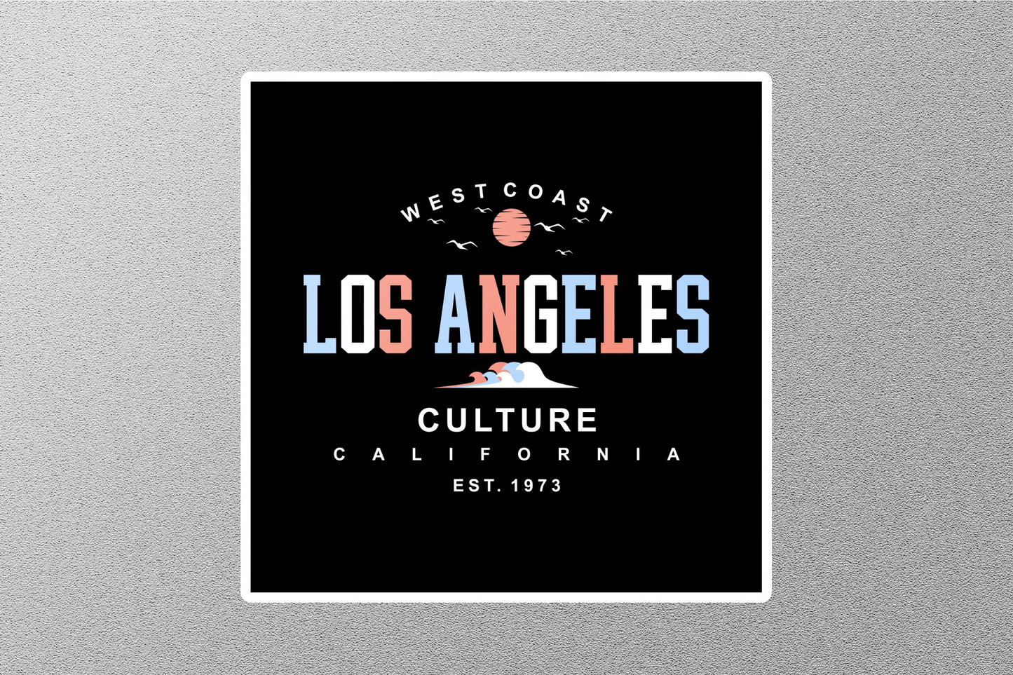 West Coast Los Angeles Travel Sticker