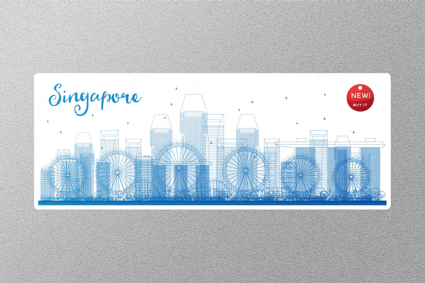 Wholesale Singapore 7 Travel Sticker