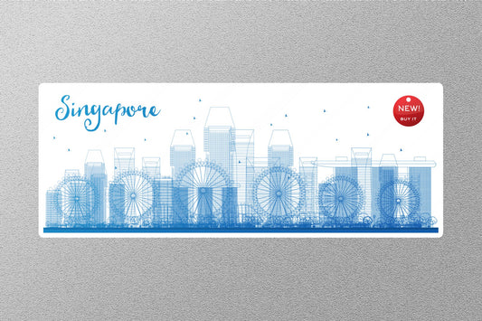 Wholesale Singapore 7 Travel Sticker