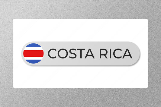Coast Rica Flag Travel Sticker