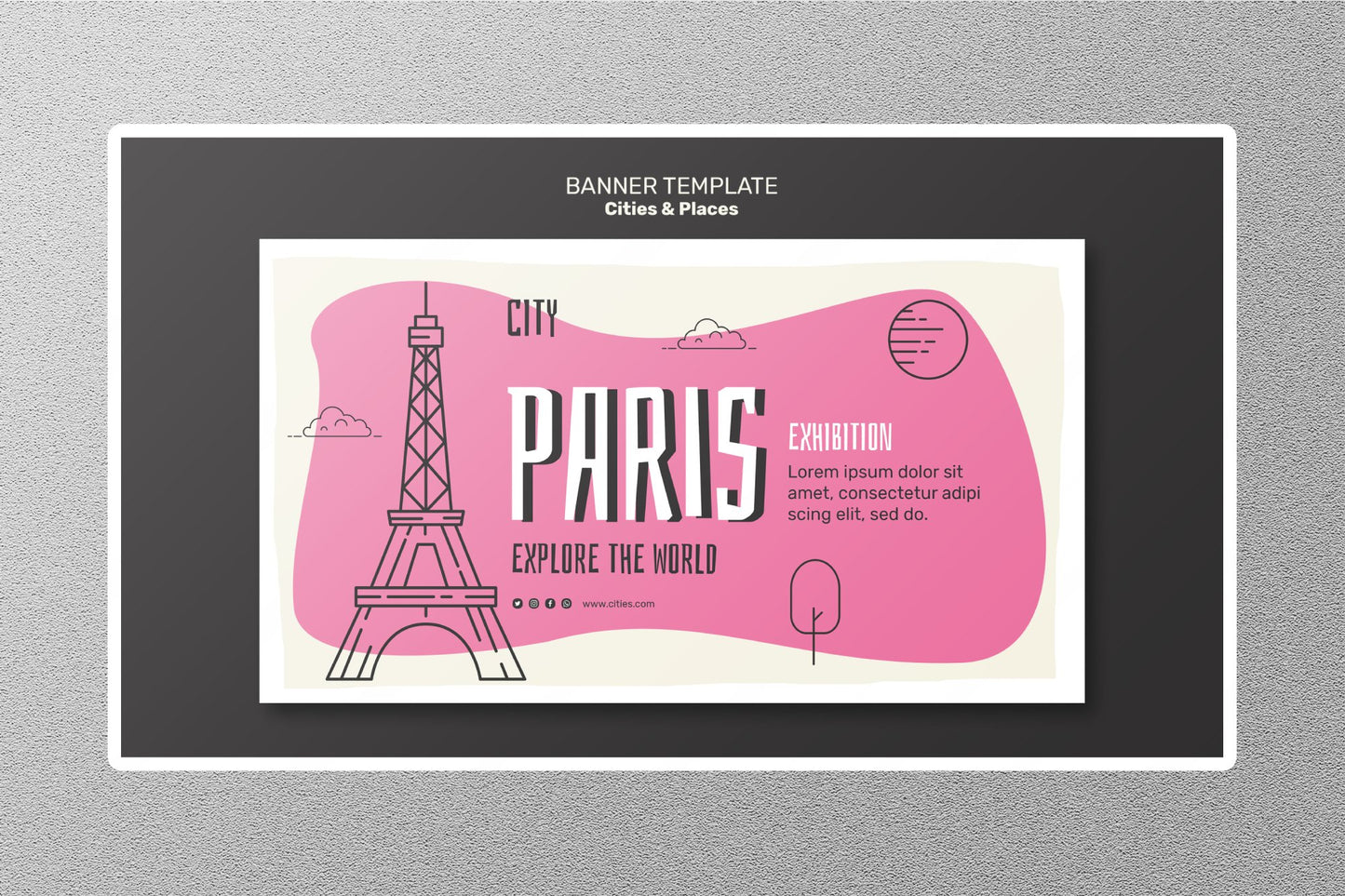 Wholesale City Paris Explore the World Travel Sticker